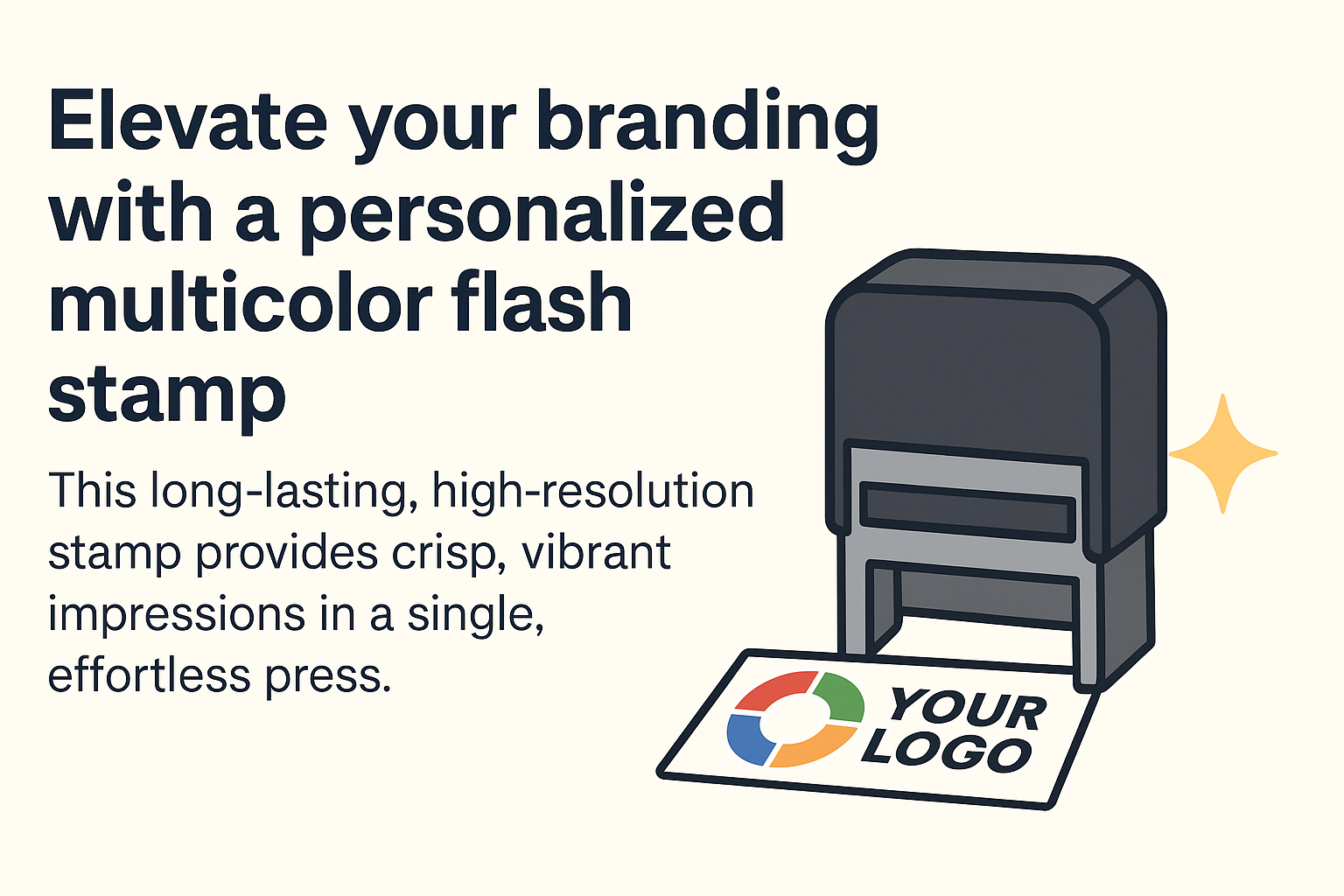 Personalized Multicolor Flash Stamps in Calgary